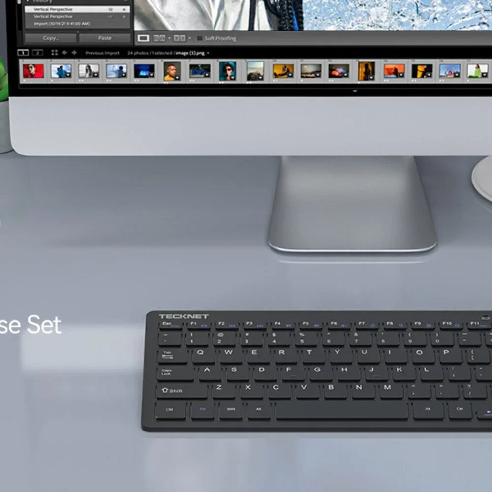 Mini Wireless Keyboard & Mouse Set – Bluetooth, Quiet Clicks